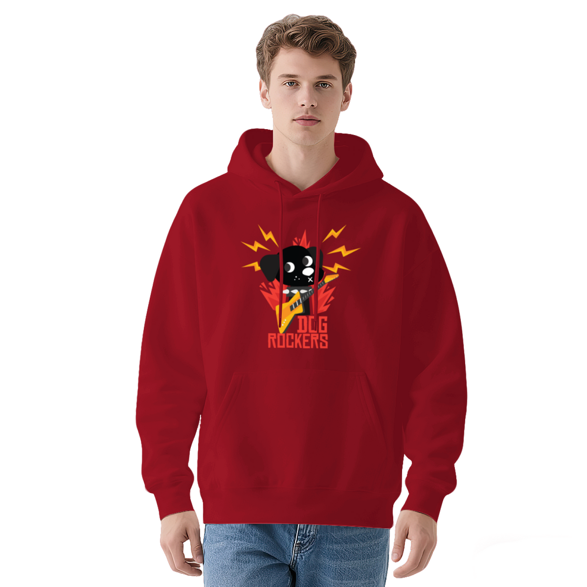 Trendy Hooded Sweatshirt - Rock & Roll Skull product image 11
