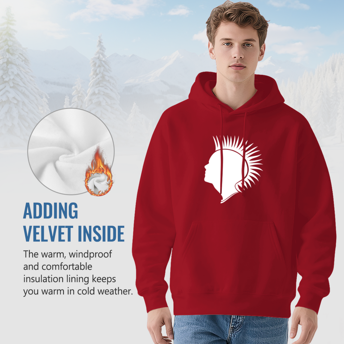 Unisex Graphic Hoodie - Native Headdress product image 7