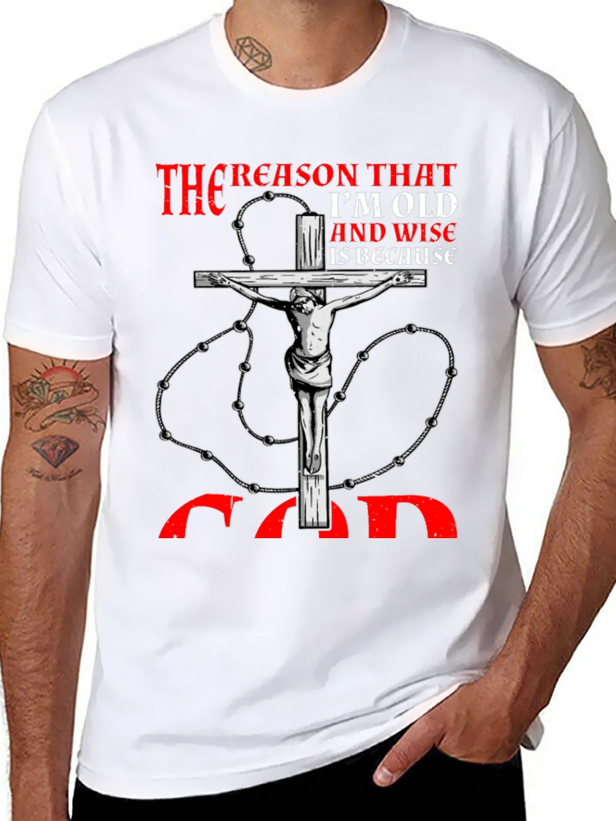 Reason Im Old and Wise Black T-Shirt product image 7