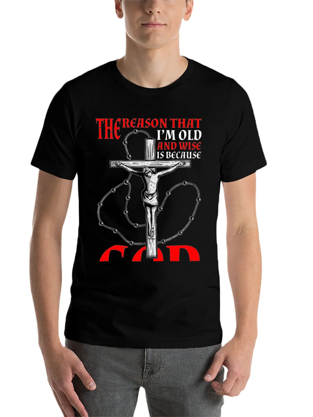 Reason Im Old and Wise Black T-Shirt product image 4