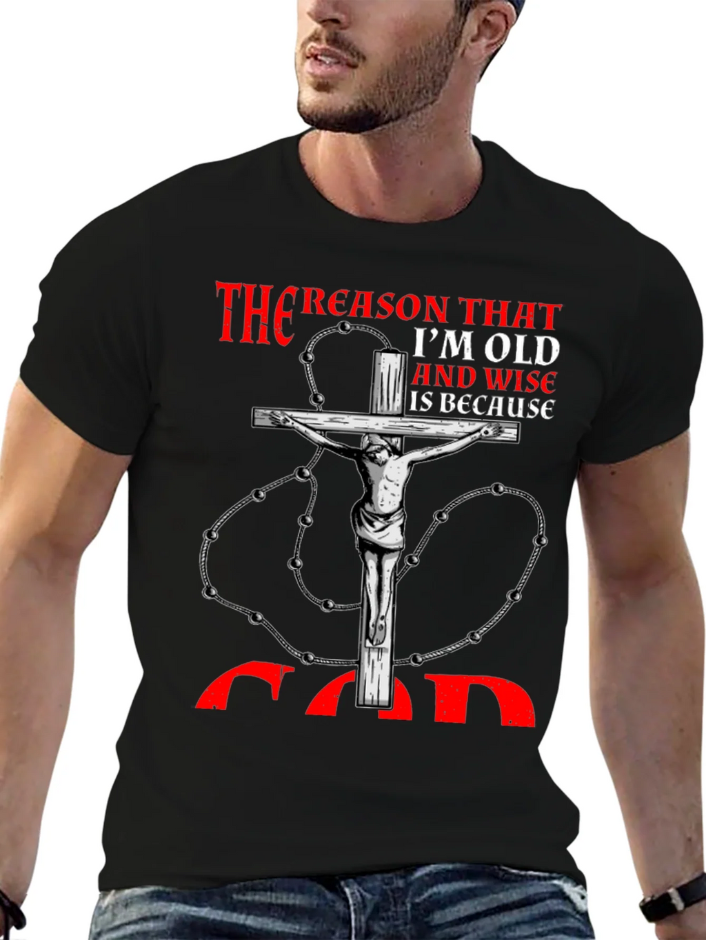Reason Im Old and Wise Black T-Shirt product image 6
