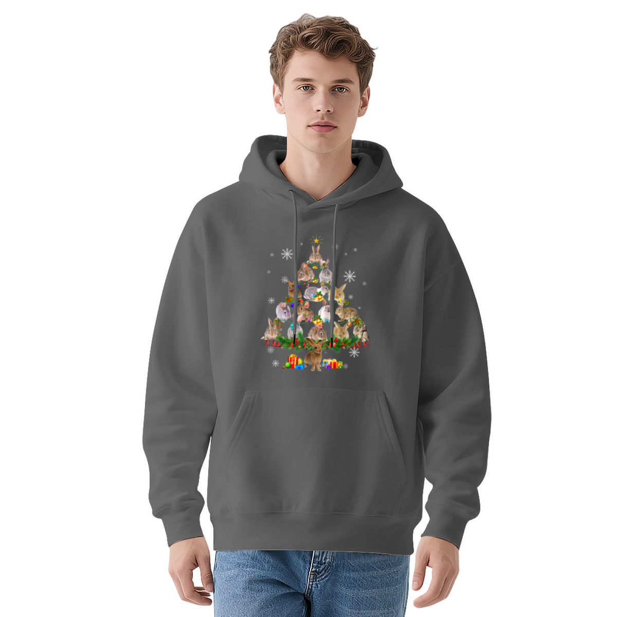 Stylish Pullover Hoodie - Christmas Bunny Tree product image 12