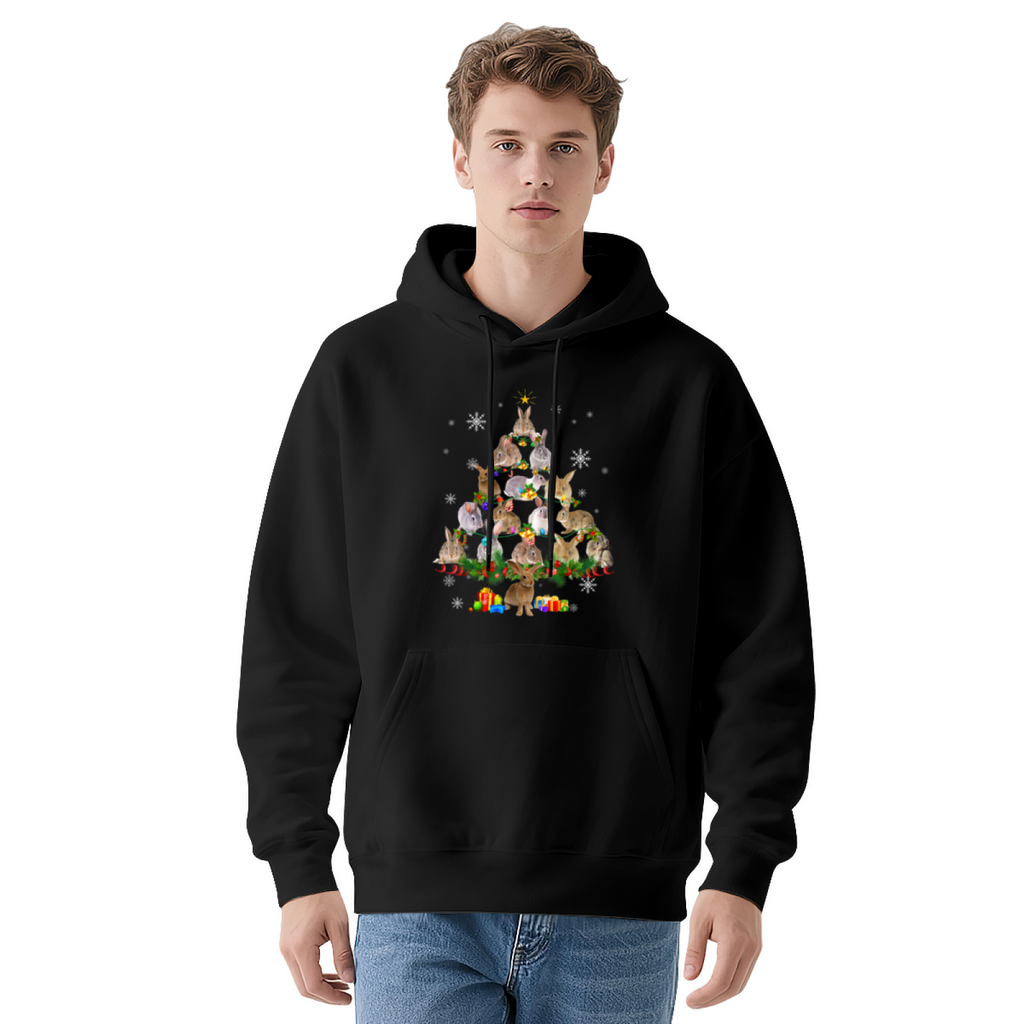 Stylish Pullover Hoodie - Christmas Bunny Tree product image 9