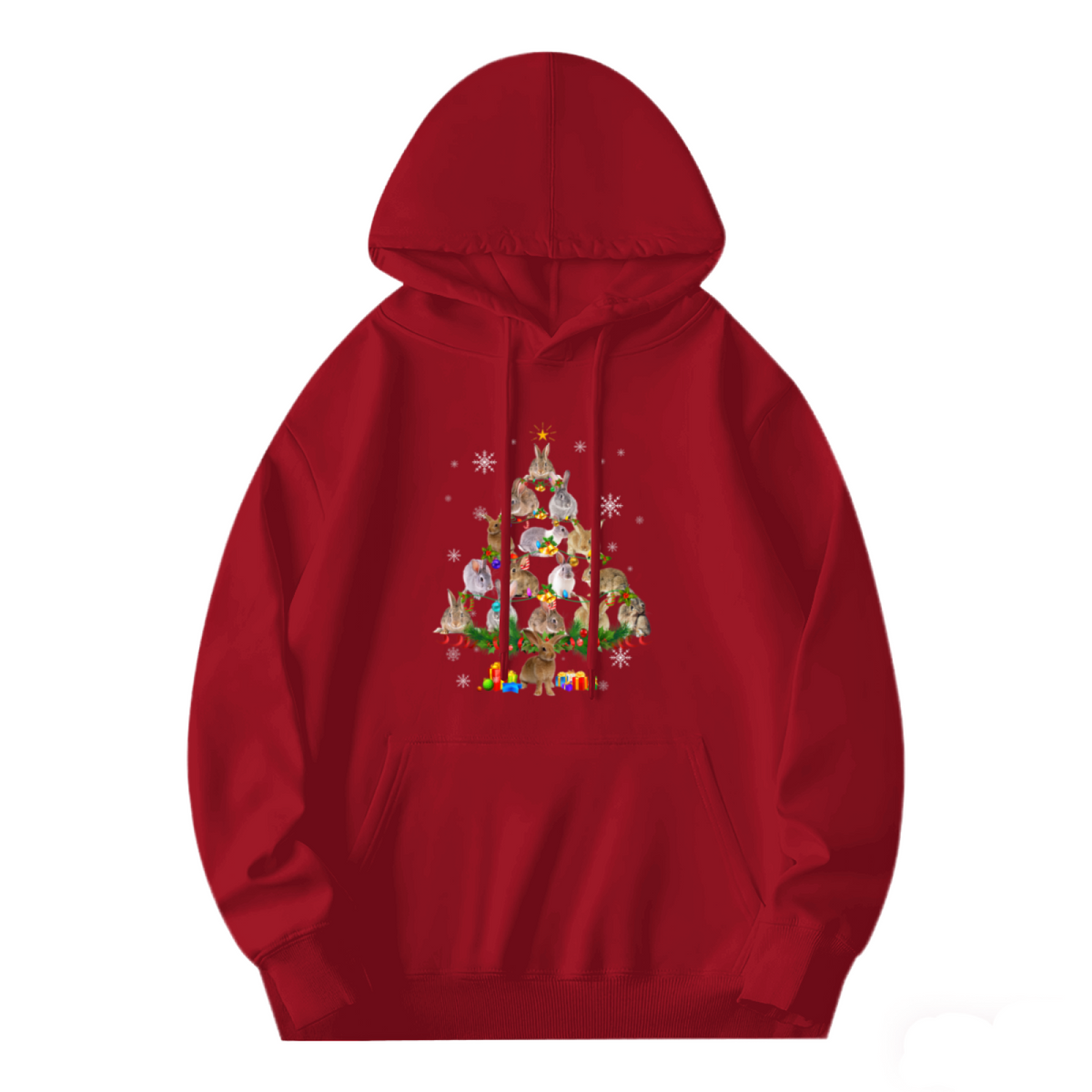 Stylish Pullover Hoodie - Christmas Bunny Tree product image 2