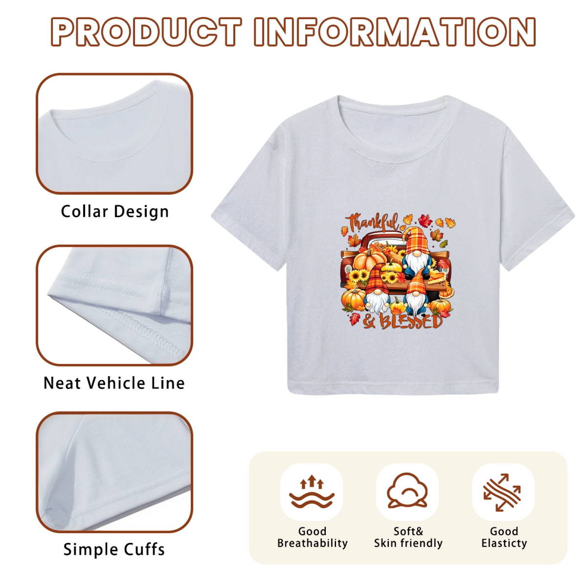 Thankful & Blessed Gnome Pumpkin Truck Fall Thanksgiving product image 6