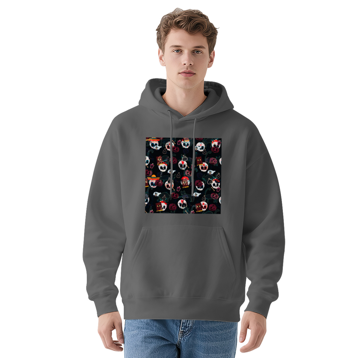 Premium Graphic Hoodie - Skull with Flowers product image 1