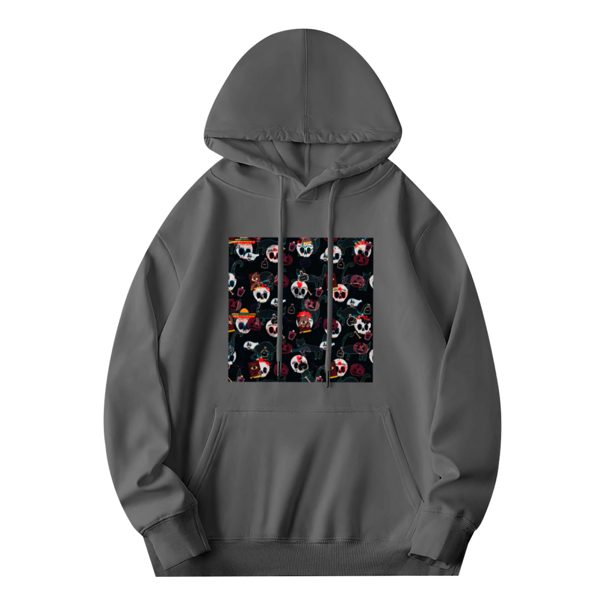 Premium Graphic Hoodie - Skull with Flowers product image 2