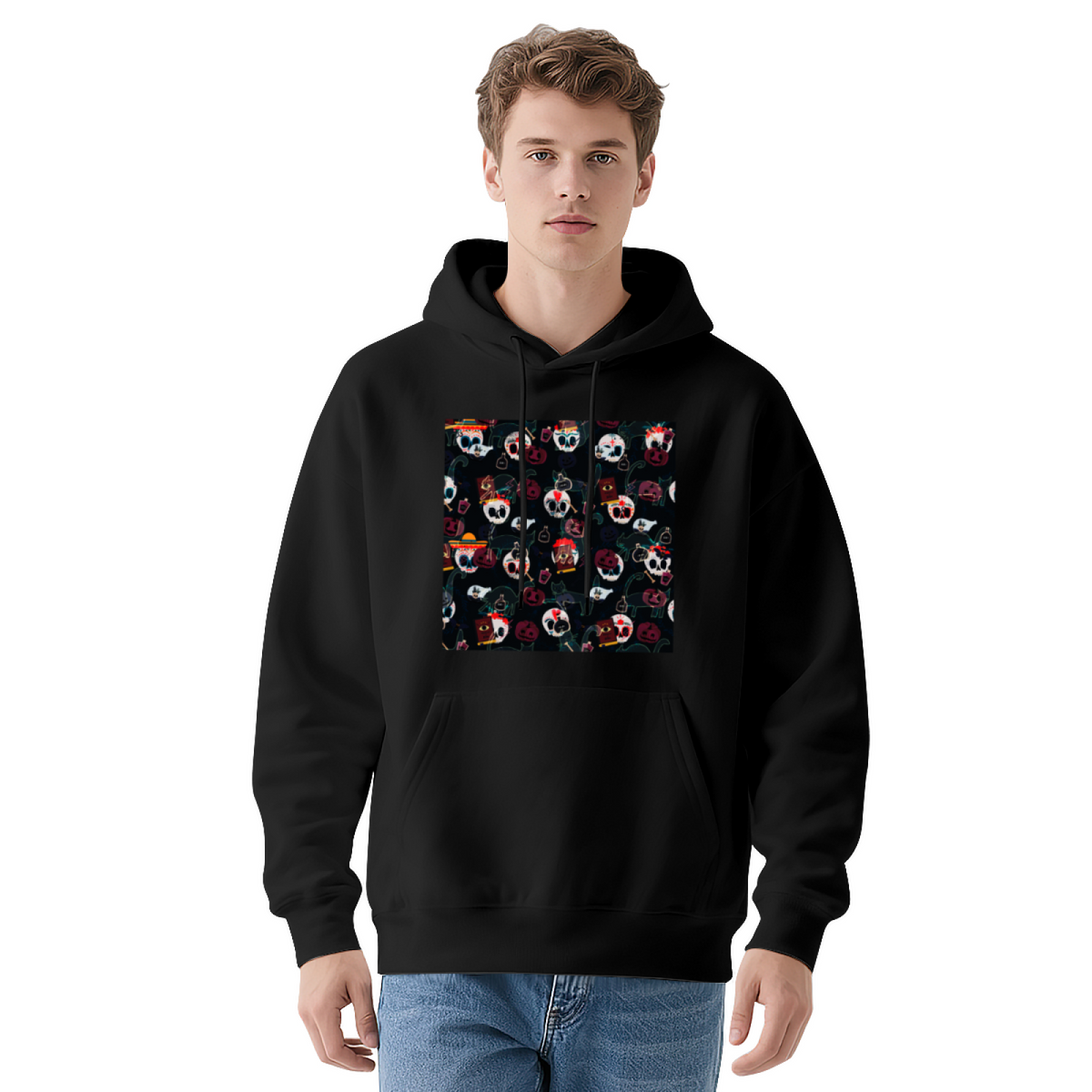 Premium Graphic Hoodie - Skull with Flowers product image 9