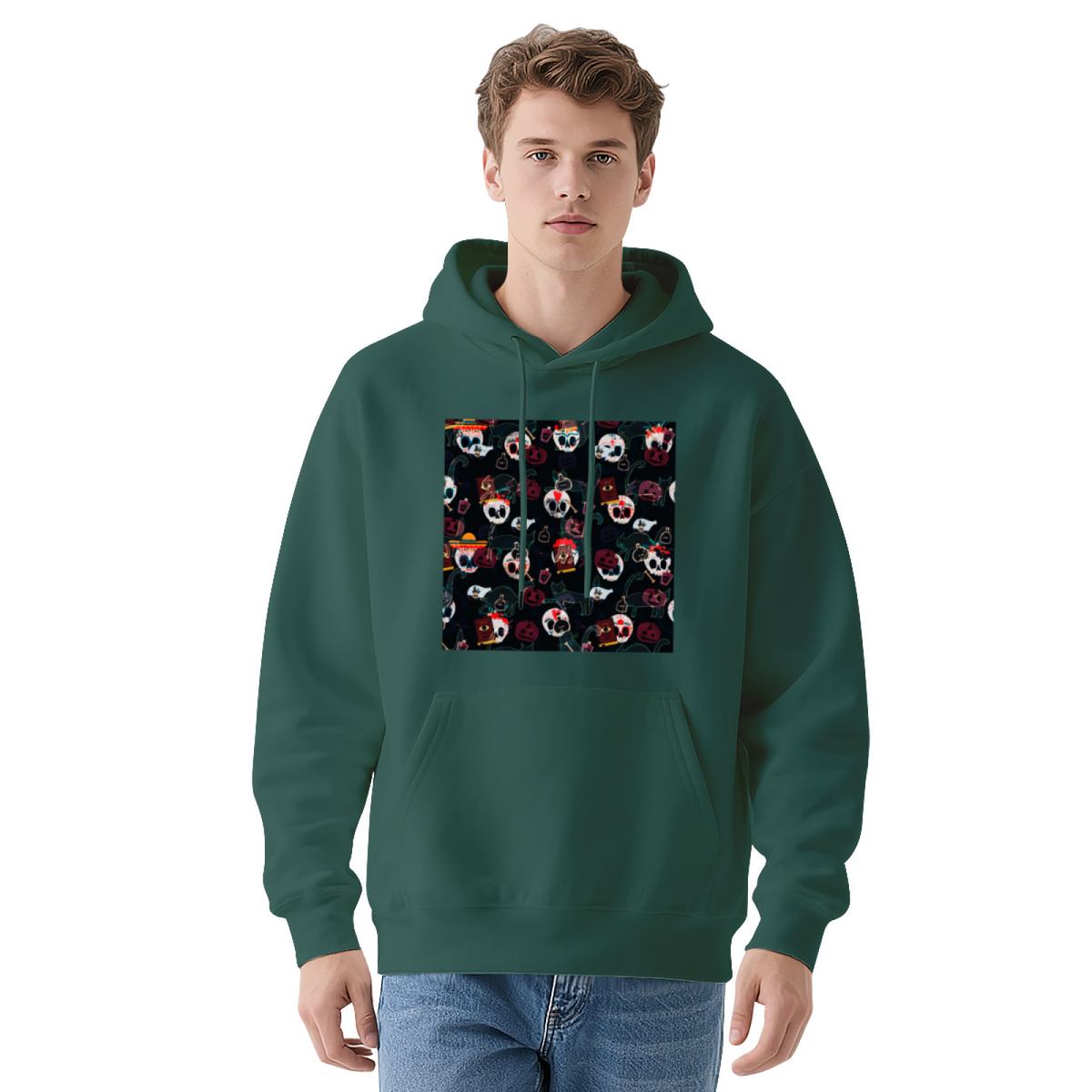 Premium Graphic Hoodie - Skull with Flowers product image 13