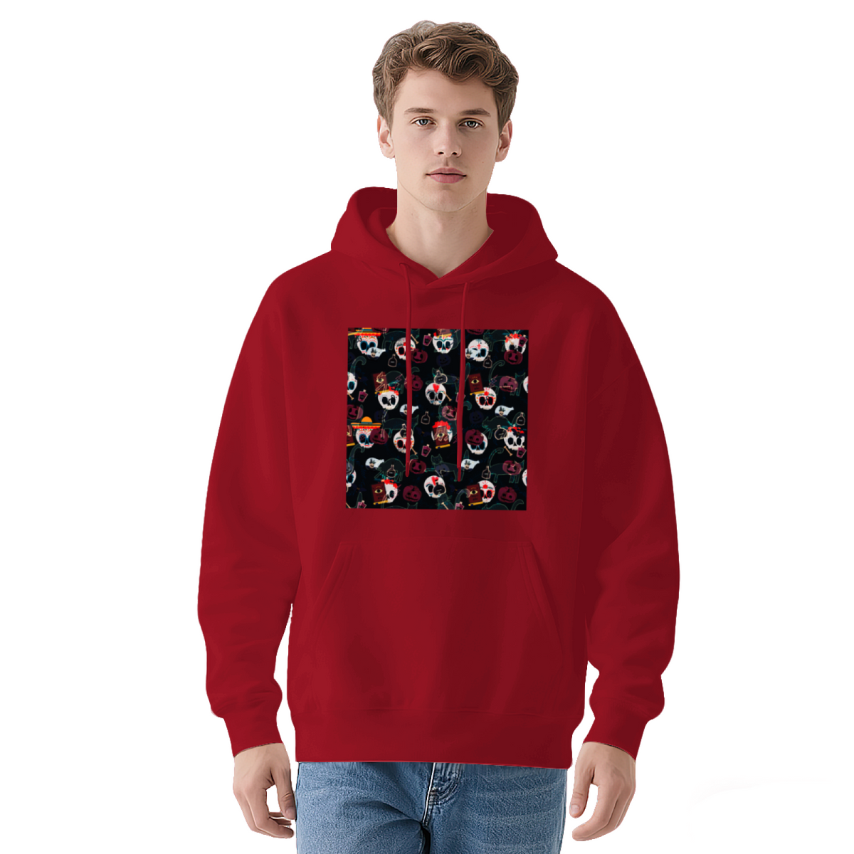 Premium Graphic Hoodie - Skull with Flowers product image 12