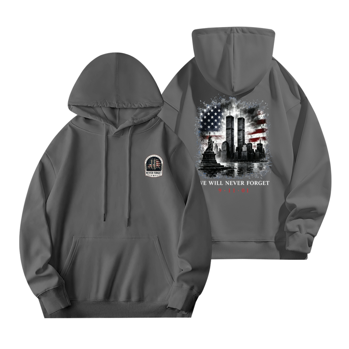 We Will Never Forget 9?11?01 Double?Sided Print Hoodie product image 7
