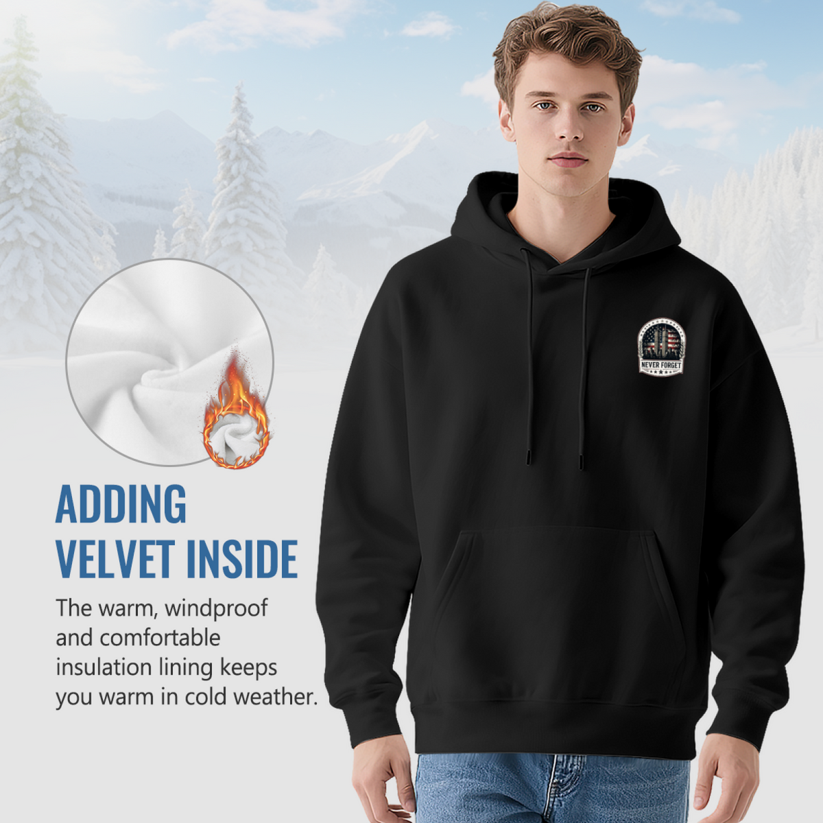 We Will Never Forget 9?11?01 Double?Sided Print Hoodie product image 5