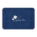 Dark Blue Clover Bath Theme£üDark Blue Clover Bath Time Print Diatomite Mat, Simple Text Design Quick?Dry Non?Slip Bathroom Mat