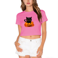Cute Black Cat Inside Jack?O?Lantern Pumpkin Halloween Crop product image 1