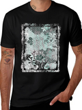Distressed Floral Graphic Black T-Shirt product image 1