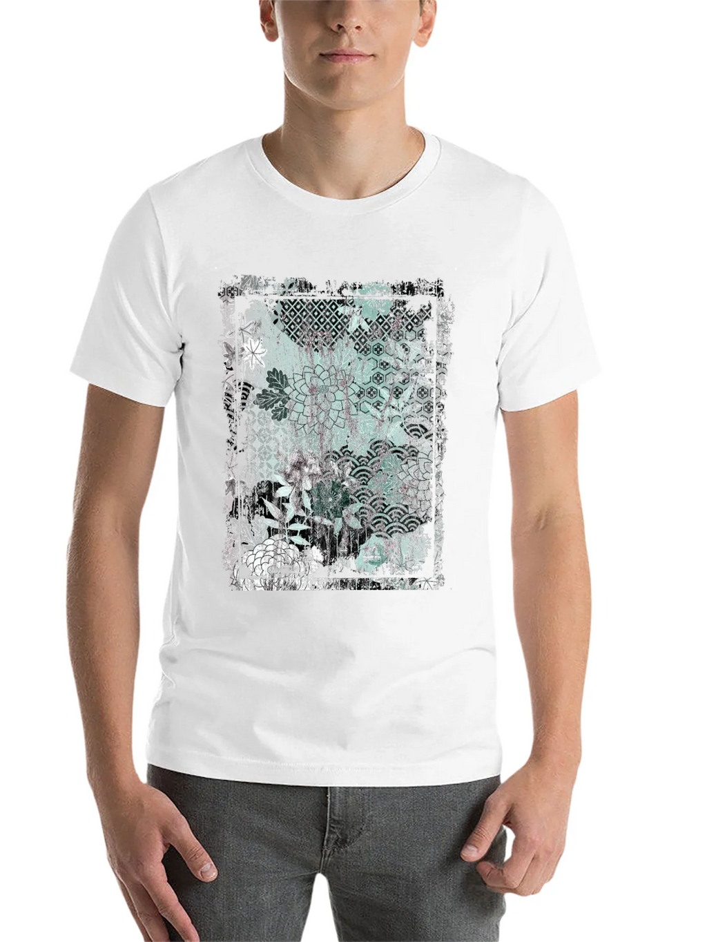 Distressed Floral Graphic Black T-Shirt product image 10