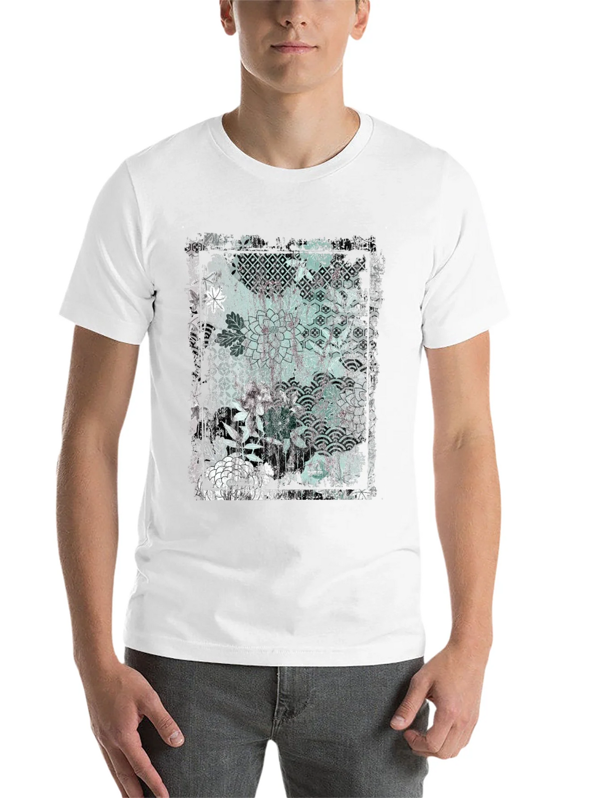 Distressed Floral Graphic Black T-Shirt product image 10
