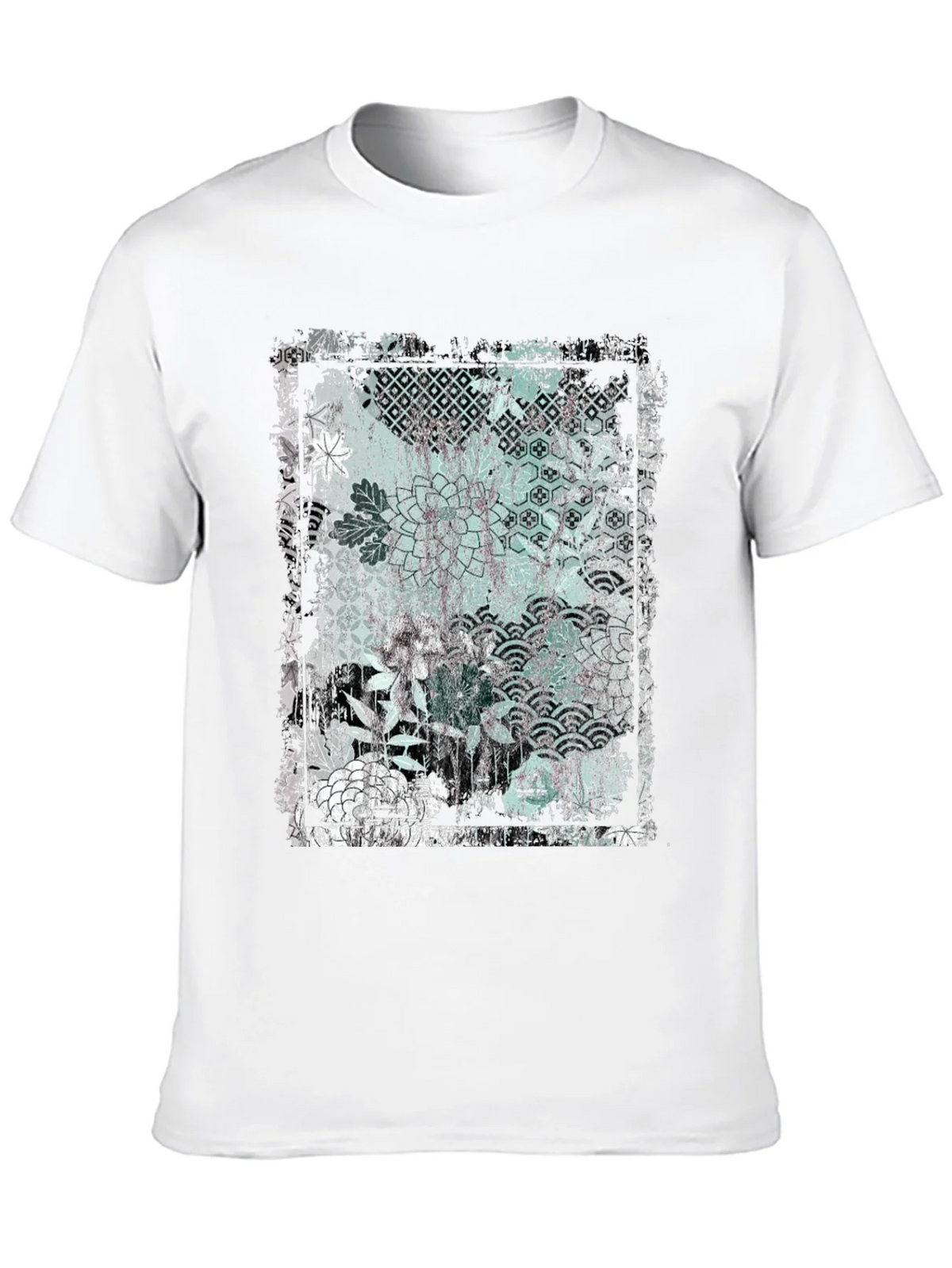 Distressed Floral Graphic Black T-Shirt product image 9