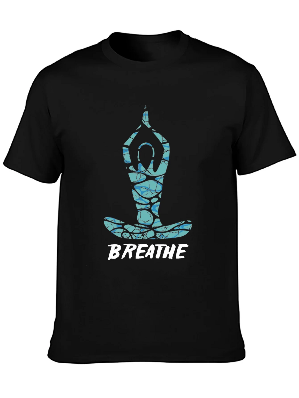 Breathe Yoga Pose Graphic Tee - Black product image 3