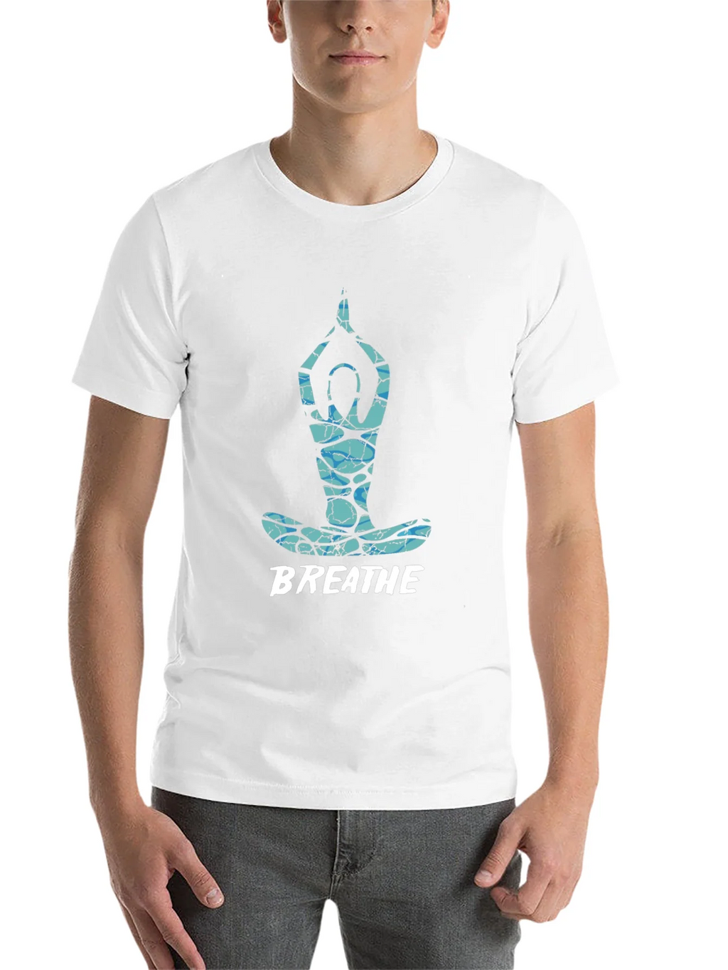 Breathe Yoga Pose Graphic Tee - Black product image 10