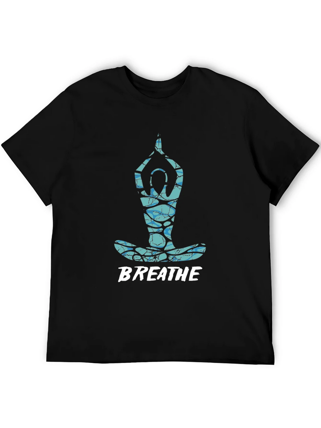 Breathe Yoga Pose Graphic Tee - Black product image 5