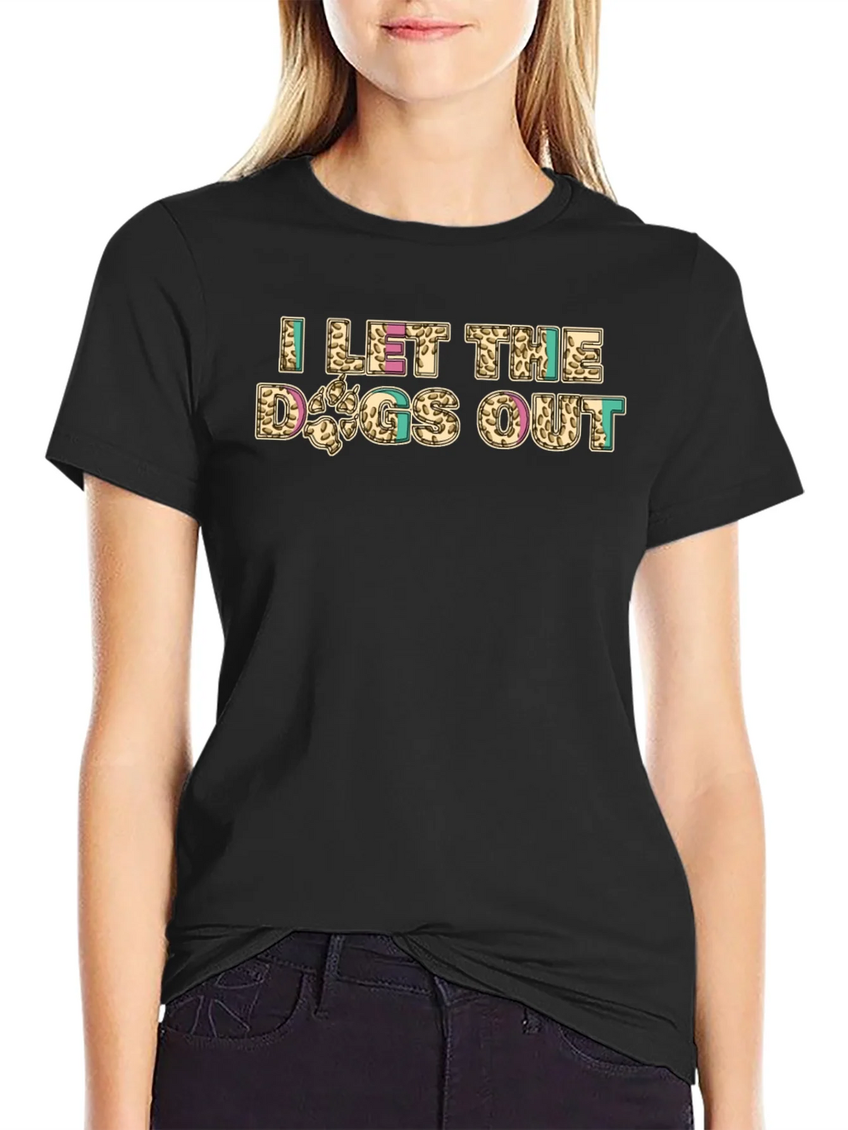 I Let The Dogs Out Novelty Graphic Tee product image 2
