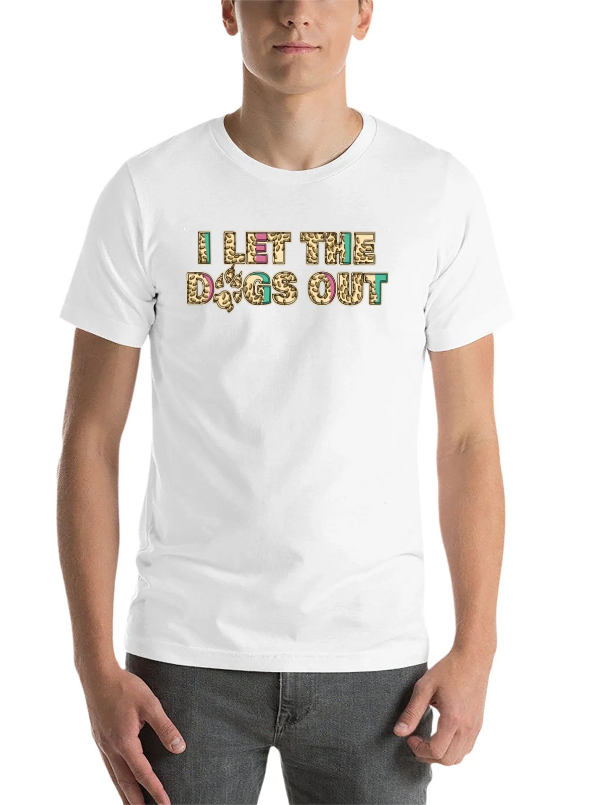 I Let The Dogs Out Novelty Graphic Tee product image 10