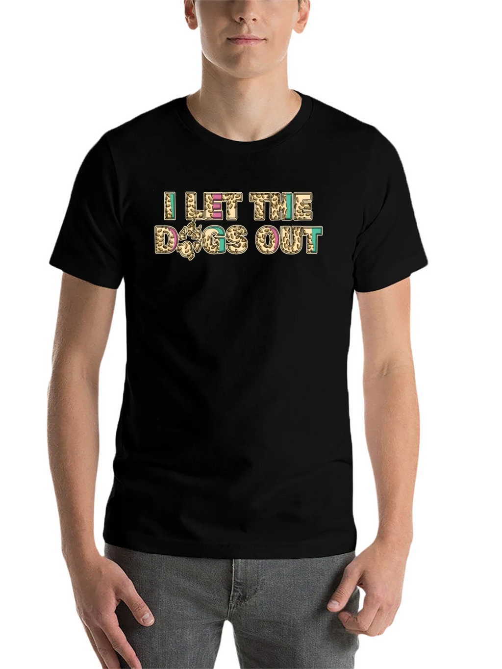 I Let The Dogs Out Novelty Graphic Tee product image 4