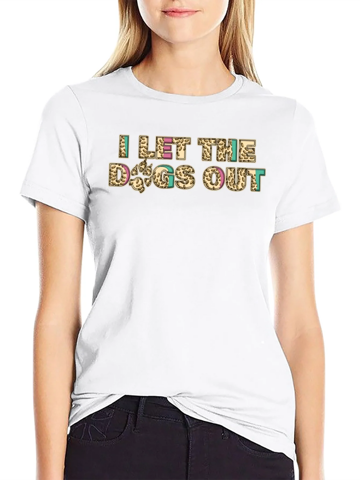 I Let The Dogs Out Novelty Graphic Tee product image 8