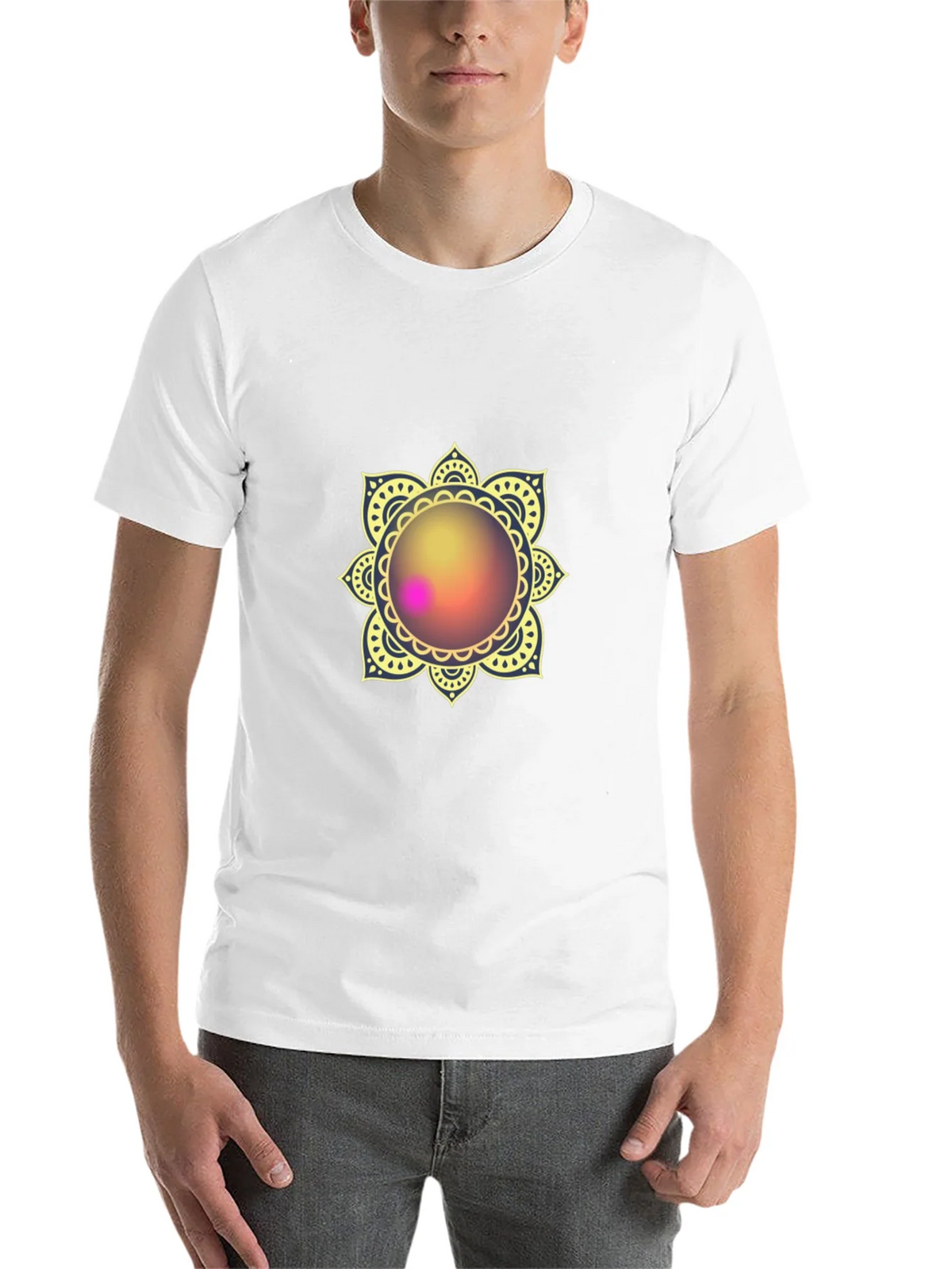 Mandala Print Black T-Shirt - Stylish & Comfortable product image 10