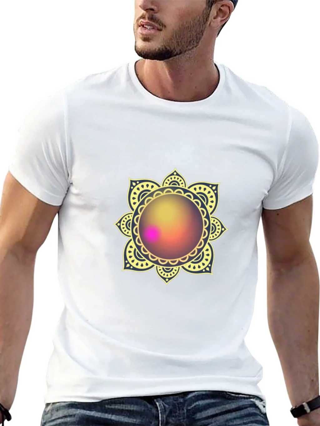 Mandala Print Black T-Shirt - Stylish & Comfortable product image 12