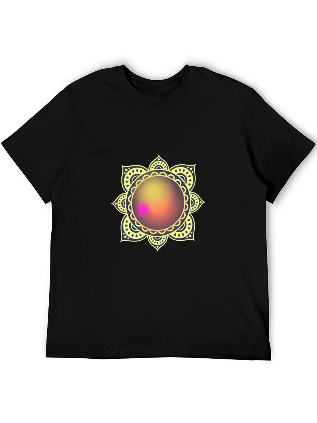 Mandala Print Black T-Shirt - Stylish & Comfortable product image 5